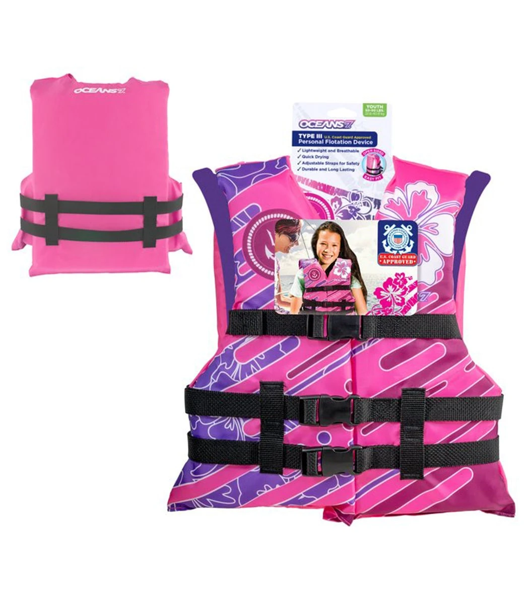 Aqua Leisure Kids' USCGA 3 Buckle Personal Flotation Device (50-90 Lbs.) 7 Aqua Leisure Kids' USCGA 3 Buckle Personal Flotation Device (50-90 Lbs.) - Image 5