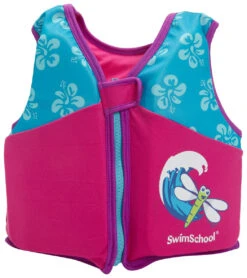 Aqua Leisure Kids' Printed Swim Vest With Safety Strap 35 Aqua Leisure Kids' Printed Swim Vest With Safety Strap -Swimwear Outlet 8651339366568 pinkblue 3a