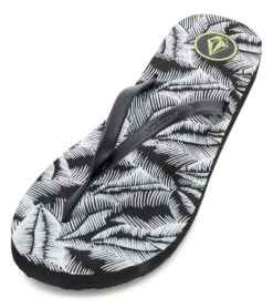 Volcom Women's Color Me Spring Flip Flop -Swimwear Outlet 8651355357352 blackwhite