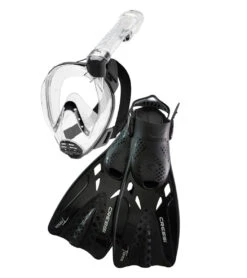 Cressi Baron & Tonga Mask & Fin Snorkel Set 8 Cressi Baron & Tonga Mask & Fin Snorkel Set -Swimwear Outlet 8651555995816 black