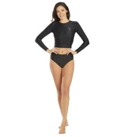 Seea Palomar Crop Top Long Sleeve Rashguard 14 Seea Palomar Crop Top Long Sleeve Rashguard -Swimwear Outlet 8651572838568 black 4a