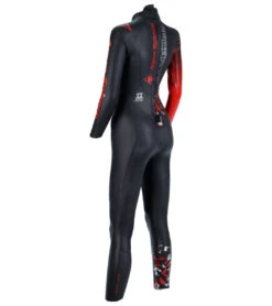 AquaSphere Women's Racer V3 Tri Wetsuit -Swimwear Outlet 8651615174824 blackred 3a