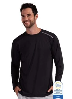 Bloq UV Men's Jet Long Sleeve UPF 50 Tee -Swimwear Outlet 8651637948584 black 1a