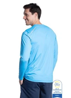 Bloq UV Men's Jet Long Sleeve UPF 50 Tee -Swimwear Outlet 8651637948584 oceanblue 2a