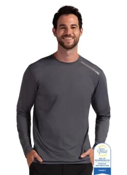 Bloq UV Men's Jet Long Sleeve UPF 50 Tee -Swimwear Outlet 8651637948584 smoke 1a