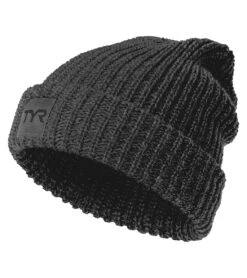 TYR Cuffed Ribbed Beanie 38 TYR Cuffed Ribbed Beanie -Swimwear Outlet 8651665670312 heather 1a
