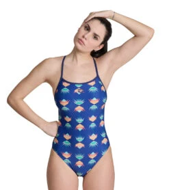 Arena Women's Desert Vibes Booster Back One Piece Swimsuit -Swimwear Outlet 8651685953704 navynavymulti