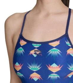 Arena Women's Desert Vibes Booster Back One Piece Swimsuit -Swimwear Outlet 8651685953704 navynavymulti 4a