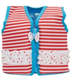 Konfidence Print Learn To Swim Buoyancy Jacket Swim Vest (Toddler, Little Kid) -Swimwear Outlet 8651811913896 redmarthastripe 1a