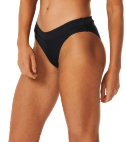 Rip Curl Women's Premium Surf Full Bikini Bottom -Swimwear Outlet 8651816206504 black 5a