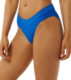 Rip Curl Women's Premium Surf Full Bikini Bottom -Swimwear Outlet 8651816206504 blue 2a