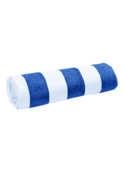 Dohler Marine Stripes Loop Terry Pool Towel 40" X 72" -Swimwear Outlet 8652015173800 blue 2a