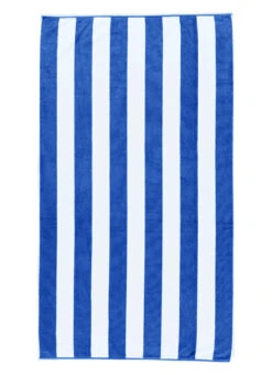Dohler Marine Stripes Loop Terry Pool Towel 40" X 72" -Swimwear Outlet 8652015173800 blue 4a