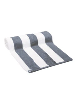 Dohler Marine Stripes Loop Terry Pool Towel 40" X 72" -Swimwear Outlet 8652015173800 grey 1a