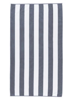 Dohler Marine Stripes Loop Terry Pool Towel 40" X 72" -Swimwear Outlet 8652015173800 grey 4a
