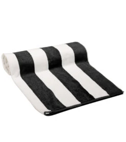 Dohler Marine Stripes Loop Terry Pool Towel 40" X 72" -Swimwear Outlet 8652015173800 marinestripesblack 1a