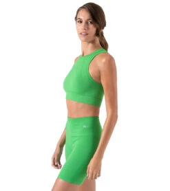 NUX One By One Seamless Yoga Crop Top -Swimwear Outlet 8652055347368 simplygreen 2a