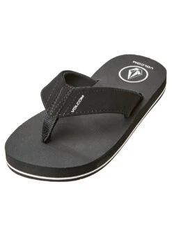 Volcom Boys' Victor Flip Flop (Big Kid) 30 Volcom Boys' Victor Flip Flop (Big Kid) -Swimwear Outlet 8652090638504 black 1a