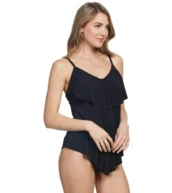 Magicsuit By Miraclesuit Solid Rita Tankini Top (DD Cup) -Swimwear Outlet 8652198805672 black 2a