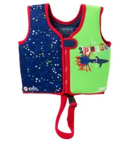 Speedo Boys' Learn To Swim Printed Neoprene Swim Vest (2yrs-6yrs) -Swimwear Outlet 8652606210216 blue