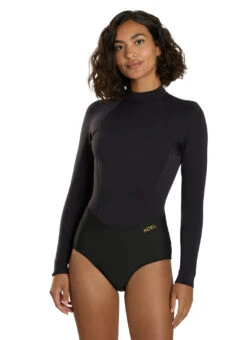 Xcel Women's 2/1.5mm Comp + Long Sleeve Back Zip Spring Wetsuit 13 Xcel Women's 2/1.5mm Comp + Long Sleeve Back Zip Spring Wetsuit -Swimwear Outlet 8652625019048 black 1a