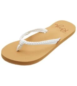 Roxy Girls' Costas Flip Flop (Little Kid, Big Kid) -Swimwear Outlet 8652697108648 white 1a
