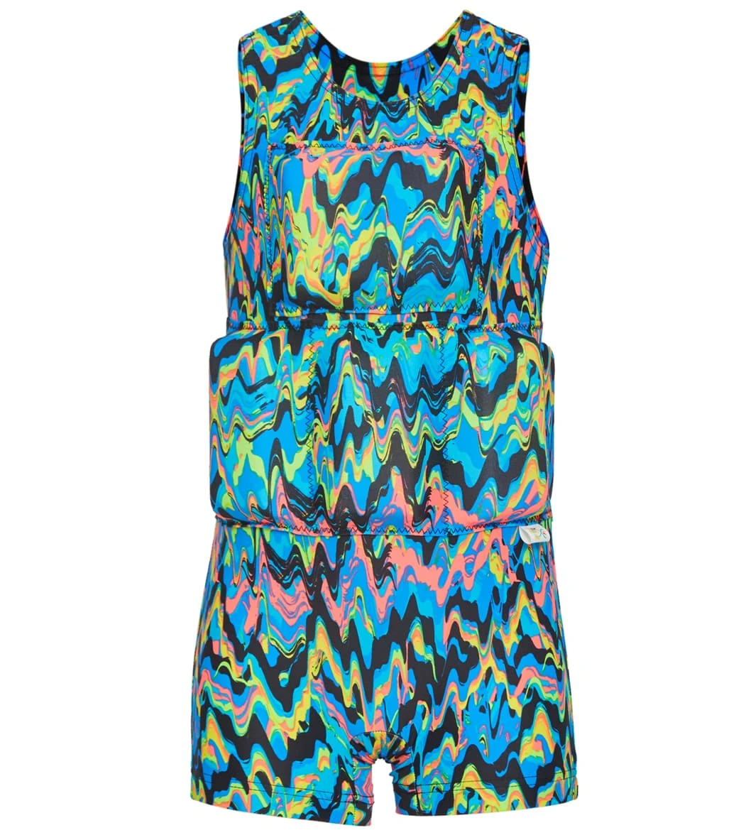 My Pool Pal Boy's Neon Multi Chevron Floatation Swimsuit 6 My Pool Pal Boy's Neon Multi Chevron Floatation Swimsuit - Image 4