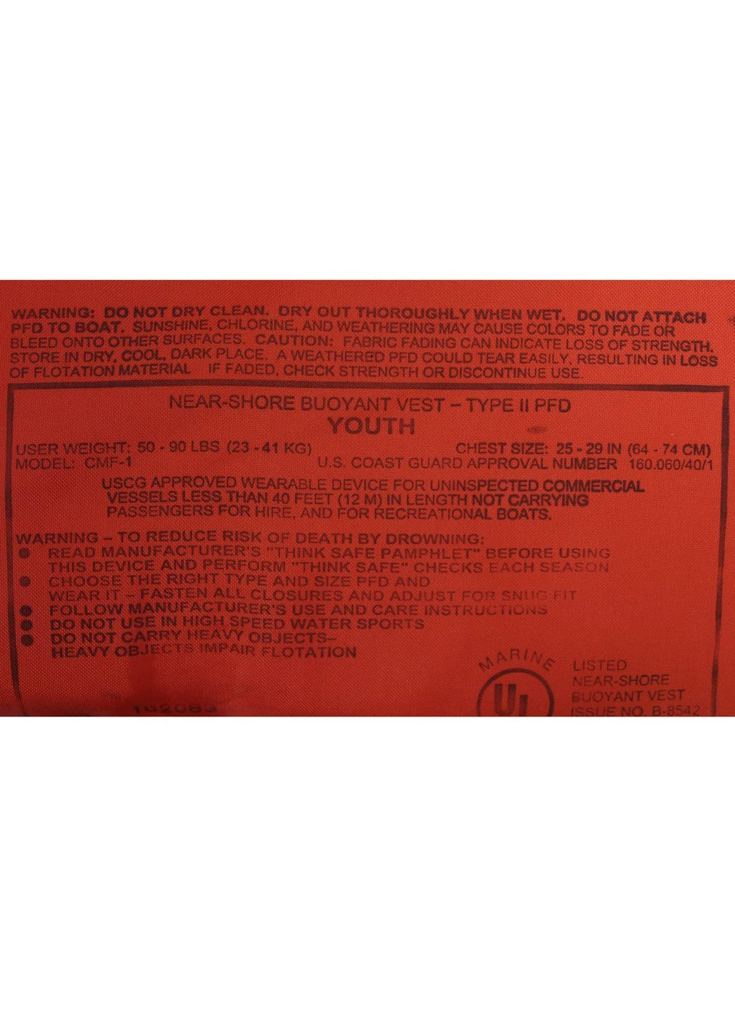 KEMP USA Type II Youth Life Jacket 6 KEMP USA Type II Youth Life Jacket - Image 4