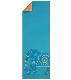 Gaiam Reversible Elephant Printed Yoga Mat 68" 6mm Extra Thick -Swimwear Outlet 8653114638504 elephant 5a