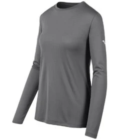 Mizuno Youth Long Sleeve Tee (Big Kid) 31 Mizuno Youth Long Sleeve Tee (Big Kid) -Swimwear Outlet 8653140361384 charcoal 1a