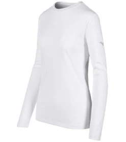Mizuno Youth Long Sleeve Tee (Big Kid) 41 Mizuno Youth Long Sleeve Tee (Big Kid) -Swimwear Outlet 8653140361384 white 1a