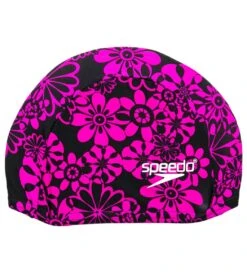 Speedo Fabric Comfort Swim Cap 24 Speedo Fabric Comfort Swim Cap -Swimwear Outlet 8653190791336 blackhotpink