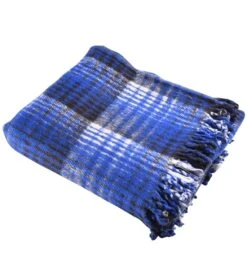 Hugger Mugger Recycled Plaid Blanket -Swimwear Outlet 8653308756136 blue 1a