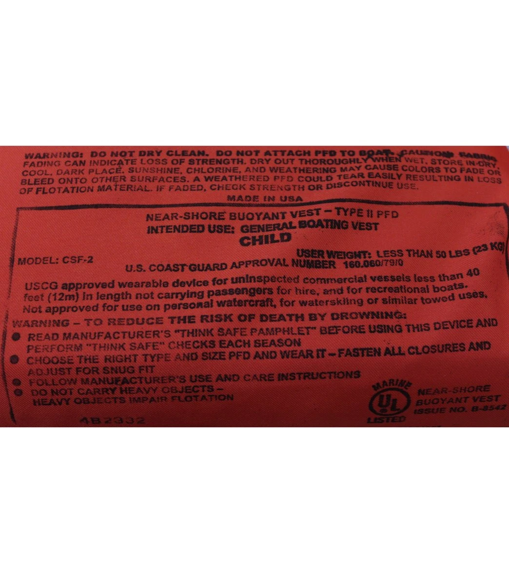 KEMP USA Type II Child Life Jacket 4 KEMP USA Type II Child Life Jacket - Image 2