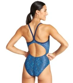 Arena Women's Kikko MaxLife Light Drop Back One Piece Swimsuit -Swimwear Outlet 8655728214184 navymultinavy 2a