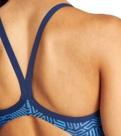 Arena Women's Kikko MaxLife Light Drop Back One Piece Swimsuit -Swimwear Outlet 8655728214184 navymultinavy 4a