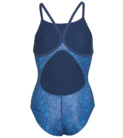 Arena Women's Kikko MaxLife Light Drop Back One Piece Swimsuit -Swimwear Outlet 8655728214184 navymultinavy 7a
