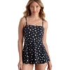 Shape Solver By Penbrooke Women's Vintage Dots Princess Seam Swim Dress 1 Shape Solver By Penbrooke Women's Vintage Dots Princess Seam Swim Dress -Swimwear Outlet 8665868665000 blackivory 1a