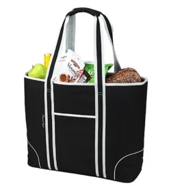 Picnic At Ascot Bold Large Insulated Cooler Tote -Swimwear Outlet 8666503217320 blackgrey 1a