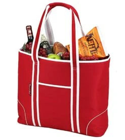 Picnic At Ascot Bold Large Insulated Cooler Tote -Swimwear Outlet 8666503217320 redwhite