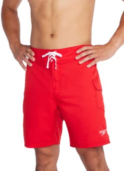 Speedo Men's Guard 18 Boardshort -Swimwear Outlet 8667062239400 teamred 1a