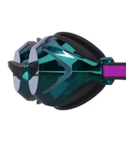 Speedo Jr. Vanquisher 3.0 Mirrored Goggle -Swimwear Outlet 8667190132904 blackcobaltemerald 3a