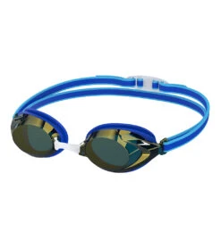 Speedo Jr. Vanquisher 3.0 Mirrored Goggle -Swimwear Outlet 8667190132904 cobaltpopcobaltgoldmirror