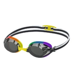 Speedo Jr. Vanquisher 3.0 Mirrored Goggle -Swimwear Outlet 8667190132904 rainbowsmokesilvermirror 1a