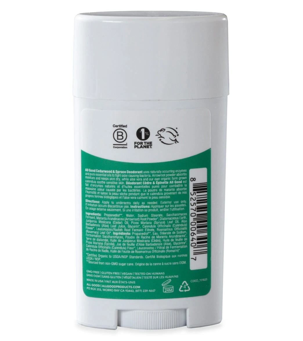 All Good Cedarwood & Spruce Deodorant 4 All Good Cedarwood & Spruce Deodorant - Image 2