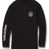 Volcom Men's Lido Solid LS Rashguard 1 Volcom Men's Lido Solid LS Rashguard -Swimwear Outlet 8668953411752 black 1a