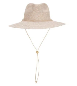 Wallaroo Women's Sanibel Wide Brim Straw Hat -Swimwear Outlet 8678228689064 whitebeige 2a