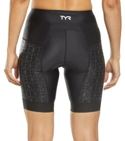 TYR Women's 8" Competitor Tri Short -Swimwear Outlet 8680742650024 blkblk 3a