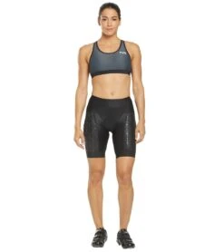 TYR Women's 8" Competitor Tri Short -Swimwear Outlet 8680742650024 blkblk 4a