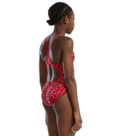 TYR Girls' Atolla Diamondfit One Piece Swimsuit 35 TYR Girls' Atolla Diamondfit One Piece Swimsuit -Swimwear Outlet 8682068902056 red 2a